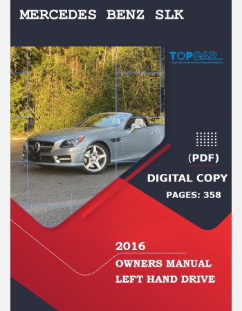 mercedes benz slk 2016 owners manual